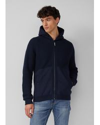 S.oliver - Fabricmix-Strickjacke mit Kapuze und sportiven Details - Lyst