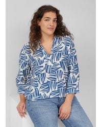 S.oliver - Bluse aus strukturiertem Viskosemix mit All-over-Print - Lyst