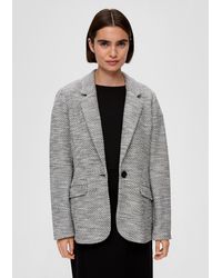 S.oliver - Bouclé-Blazer aus Baumwollmix - Lyst