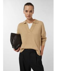 Comma, - Feinstrickpullover Mit Polokragen - Lyst
