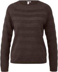 QS - Pullover Mit Struktur-Streifen - Lyst
