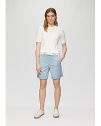 S.oliver - Shorts mit geflochtenem Gürtel und Garment Dye - Lyst