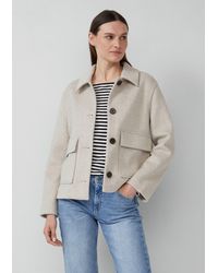 S.oliver - Jacke aus Wollmix im Relaxed Fit mit aufgesetzten Taschen - Lyst