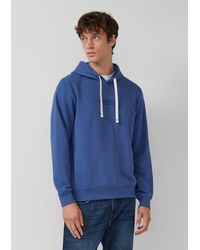 S.oliver - Kapuzenpullover aus Baumwollmix mit Label-Print - Lyst