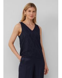S.oliver - Gefütterte Bluse mit Strukturmuster - Lyst