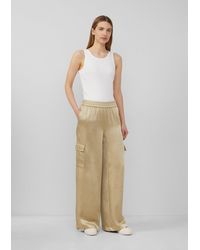 S.oliver - Satinierte Cargohose im Relaxed Fit mit Elastikbund - Lyst