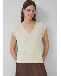 S.oliver - Leichtes Stricktop mit V-Ausschnitt - Lyst