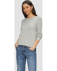 QS - Strickpullover mit Struktur aus Viskosemix - Lyst