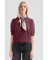 QS - Weicher Kurzarm-Strickpullover - Lyst