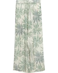 S.oliver - Wide-Leg-Hose Aus Satin Mit Elastikbund - Lyst