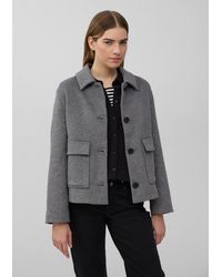 S.oliver - Jacke aus Wollmix im Relaxed Fit mit aufgesetzten Taschen - Lyst