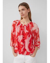 S.oliver - Bluse mit Raff-Details im Relaxed Fit - Lyst