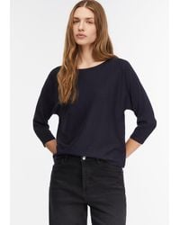 Comma, - Feinstrick-Pullover Mit Glitzergarn Und Fledermausärmeln - Lyst