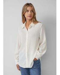 S.oliver - Strukturierte Jersey-Bluse mit Raffung am Rücken - Lyst