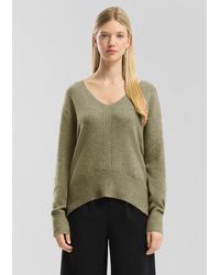 QS - Weicher Strickpullover mit Ajour-Detail - Lyst