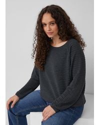 QS - Pullover mit Strukturmuster aus Viskosemix - Lyst