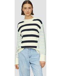 S.oliver - Rundhals-Pullover im Streifenmix - Lyst