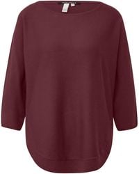 QS - Viskosemix-Pullover Mit Fledermausärmeln - Lyst