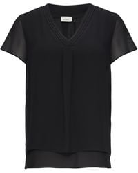 S.oliver - Layering-Bluse Aus Chiffon - Lyst