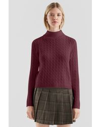 QS - Pullover mit Zopfmuster - Lyst