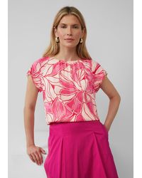 S.oliver - Weiche Viskosebluse mit All-over-Print - Lyst