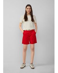 S.oliver - Shorts mit geflochtenem Gürtel und Garment Dye - Lyst