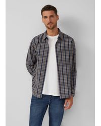 S.oliver - Regular Fit: Kariertes Baumwoll-Hemd mit Kentkragen - Lyst