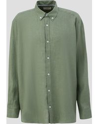 S.oliver - Leinenhemd mit Button-Down-Kragen - Lyst
