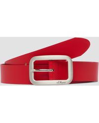 S.oliver - Gürtel aus Leder mit Logo - Lyst