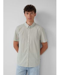 S.oliver - Regular Fit: Gemustertes Kurzarmhemd aus Baumwolle mit Button-Down-Kragen - Lyst