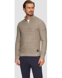S.oliver - Pullover mit Troyer-Kragen in Melange-Optik - Lyst
