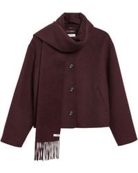 Comma, - Doubleface-Jacke Mit Abnehmbarem Schal - Lyst
