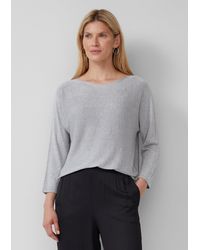 S.oliver - Strickpullover mit Glitzergarn und 3/4-Fledermausärmeln - Lyst
