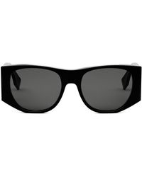 Fendi - Baguette Fe 40109 I 01a Oval Sunglasses - Lyst