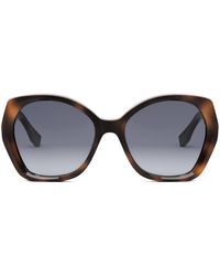 Fendi - Lettering Fe 40112 I 53b Butterfly Sunglasses - Lyst