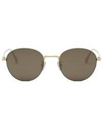 Fendi - Fe 40116 U 30e Round Sunglasses - Lyst