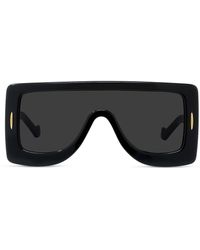 Loewe - Chunky Anagram Lw 40104i 01a Shield Sunglasses - Lyst