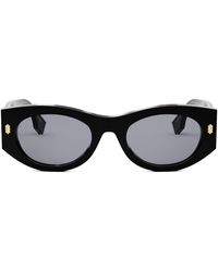Fendi - Fe 40125 I 01v Oval Sunglasses - Lyst