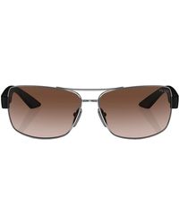 Prada Linea Rossa - Ps 50zs 5av02p Wrap Sunglasses - Lyst