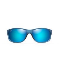 Maui Jim - Kaiwi Channel Mj B840-03s Wrap Polarized Sunglasses - Lyst