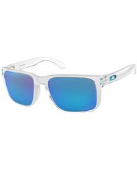 Oakley Oo9417 59 Holbrook Xl Rectangle Polarized Sunglasses - Blue