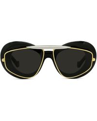 Loewe - Double Frame Lw 40120 I 01a Cat Eye Sunglasses - Lyst