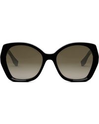 Fendi - Lettering Fe 40112 I 01f Butterfly Sunglasses - Lyst