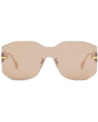 Fendi - Graphy Fe40067u 30s Shield Sunglasses - Lyst