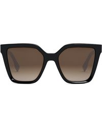 Fendi - Lettering 55mm Square Sunglasses - Lyst