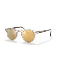 Oliver Peoples - Gregory Peck Ov5217s 1485w4 Round Sunglasses - Lyst