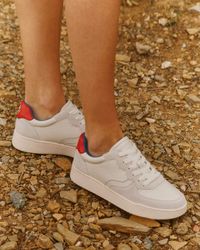 Soludos - The Roma - Classic - White / Red / French Blue - Lyst
