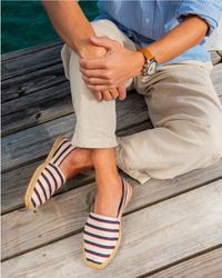 Soludos - Original Espadrille | Woven Stripe | Classic - Ivory - Navy - Red - Lyst