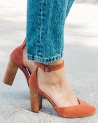 suede collette heel