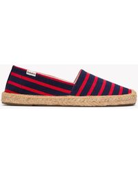 Soludos - The Original Espadrille - Classic Stripes - Navy / Red - Lyst